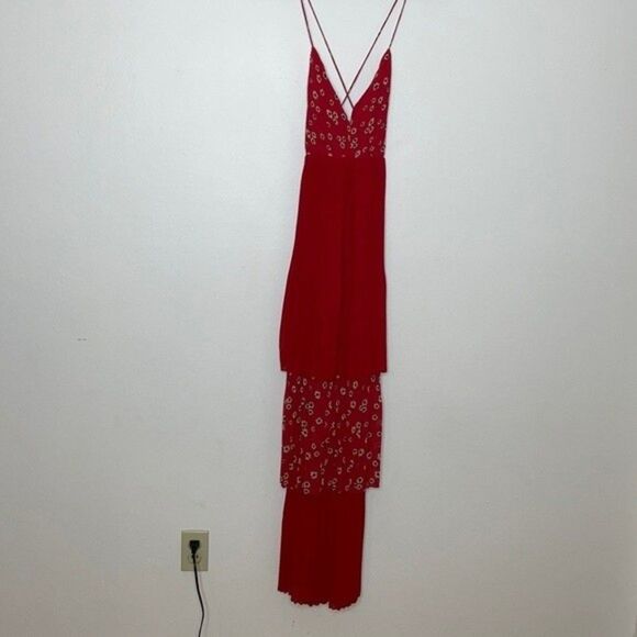 Free People Womens Size 2 Kayla Tiered Gown By Fame and Partners - Picture 5 of 12